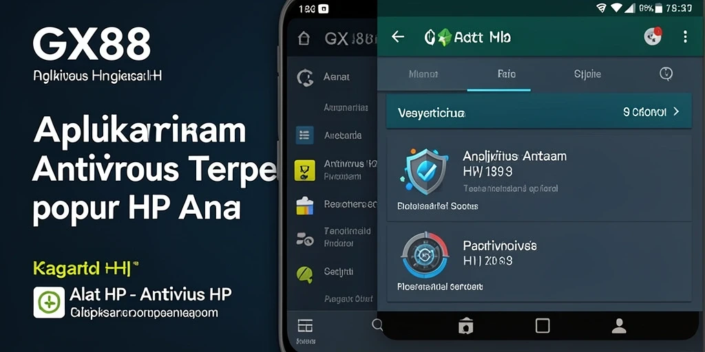 Antarmuka sederhana dan efektif dari GX88 sebagai Antivirus HP.